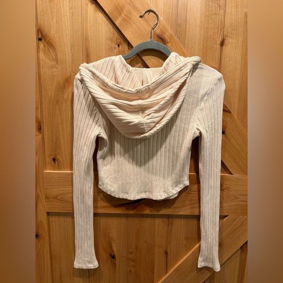 Elodie Women’s Beige Zip Up Hoodie Size S NWT - Picture 2 of 4